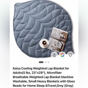 Kaisa Cooling Weighted Lap Blanket for Adults (5 lbs, 23"x29")
